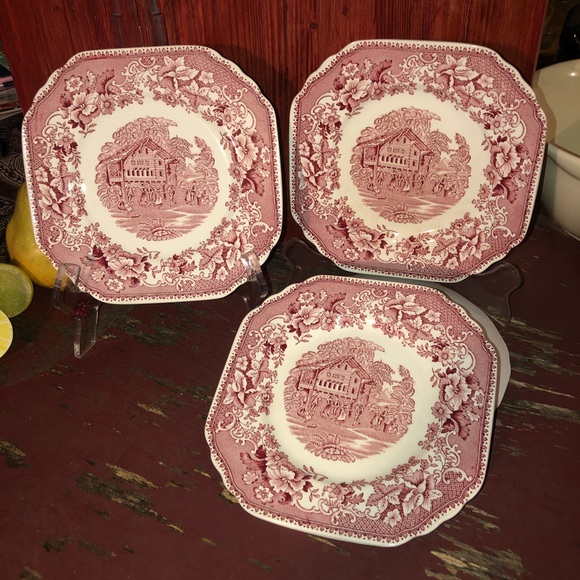 3- Avon Cottage Wedgewood Salad Plates - Picture 3 of 10